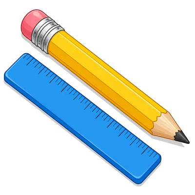 A pencil next to a ruler.
