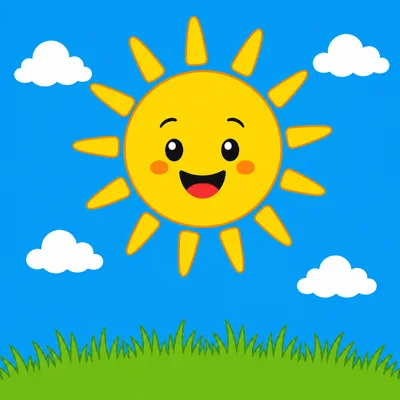 Bright sun shining in a clear blue sky.
