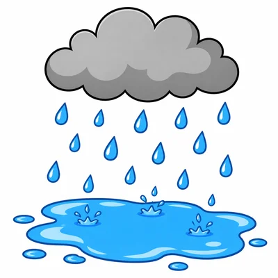 Rain making a puddle on the ground.