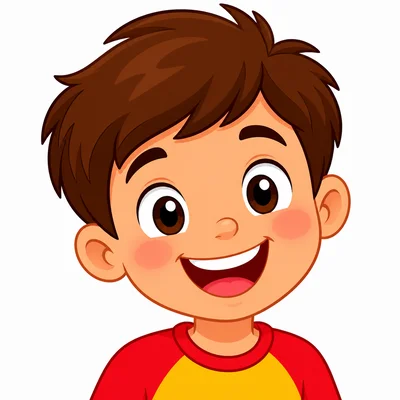 A smiling child with a happy expression.