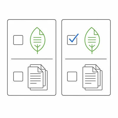 Two form options comparing an unchecked paperless billing box with a pre-checked paperless billing box.