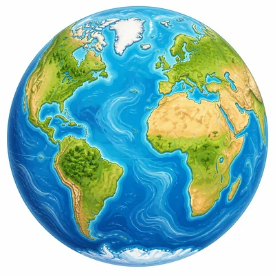 A world map showing different ocean areas.