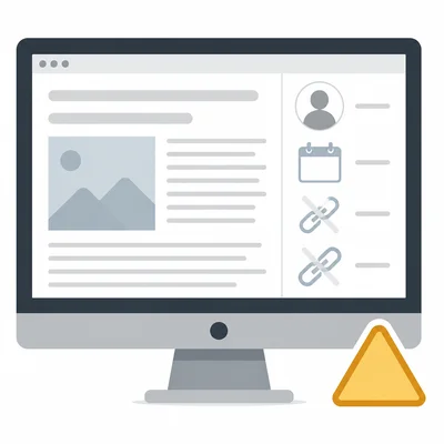 A questionable online article lacks author, date, and evidence links.