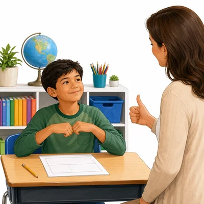 Student indicates that a school activity is finished.