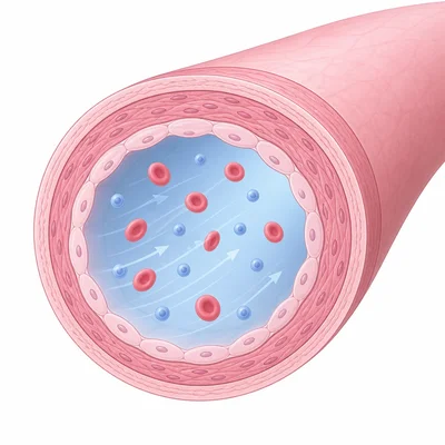 Hollow tube with an open space inside where material can pass.